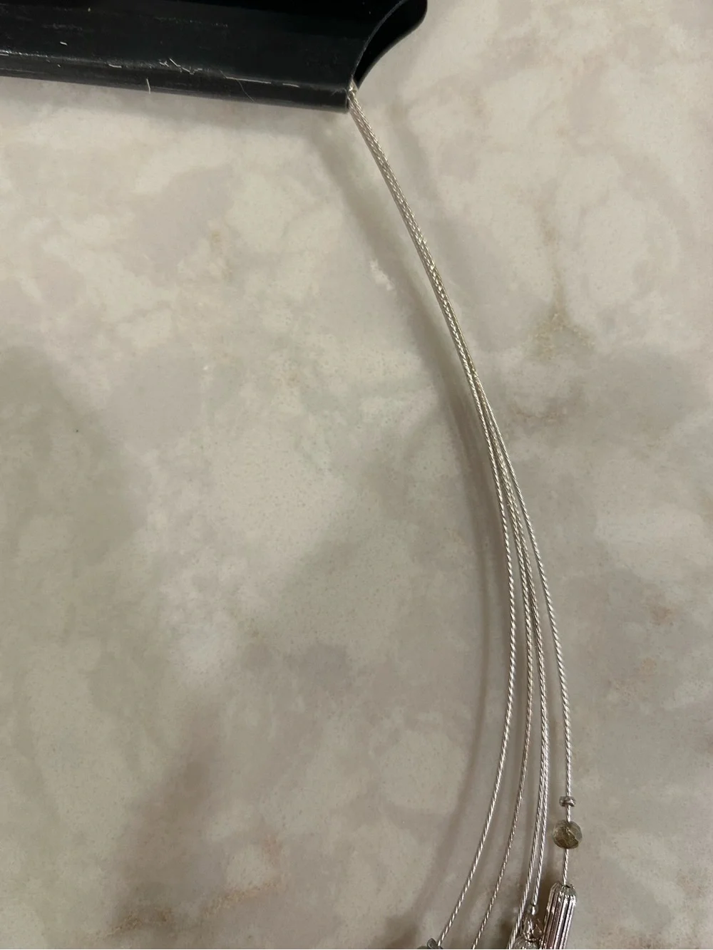 Napier Silver-Tone Layered Tube Bead Necklace